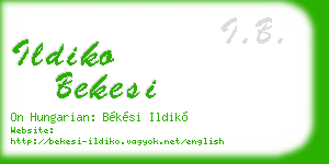 ildiko bekesi business card